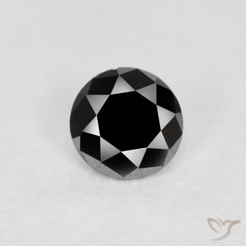 0.09ct Naturel Noire Diamant, Tour, Opaque