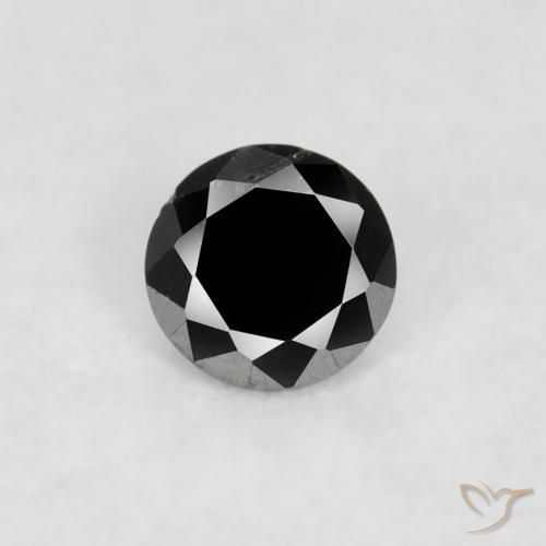 0.04ct Naturel Noire Diamant, Tour, Opaque