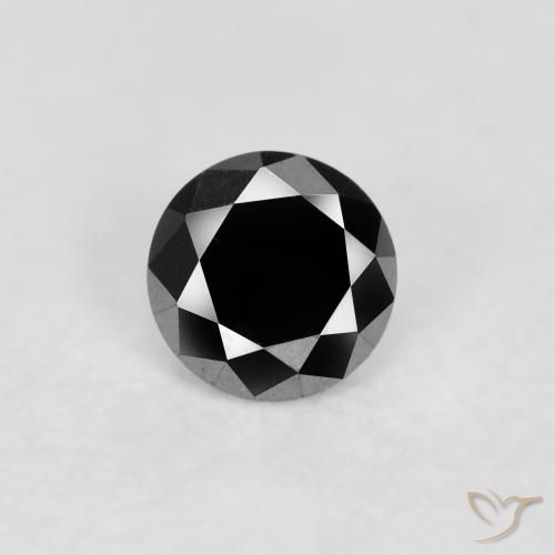0.10ct Naturel Noire Diamant, Tour, Opaque