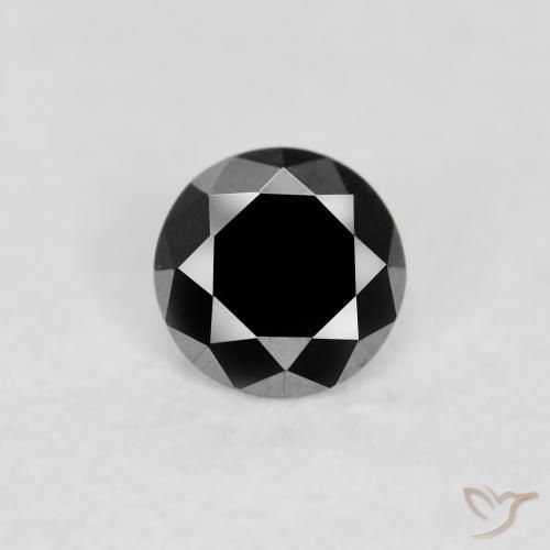 0.09ct Naturel Noire Diamant, Tour, Opaque