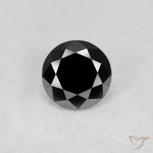0.10ct Naturel Noire Diamant, Tour, Opaque