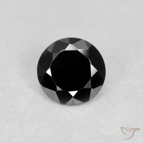 0.10ct Naturel Noire Diamant, Tour, Opaque