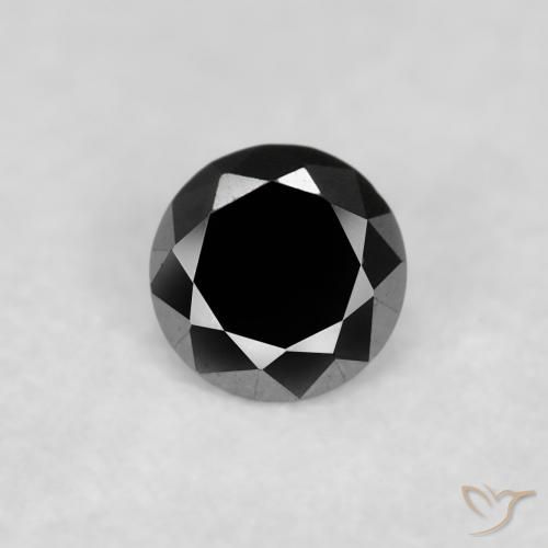 0.05ct Naturel Noire Diamant, Tour, Opaque