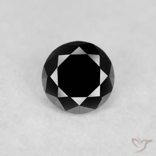 0.05ct Naturel Noire Diamant, Tour, Opaque