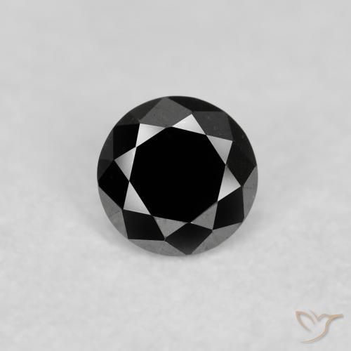 0.06ct Naturel Noire Diamant, Tour, Opaque