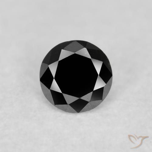 0.07ct Naturel Noire Diamant, Tour, Opaque