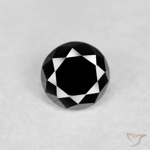 0.05ct Naturel Noire Diamant, Tour, Opaque