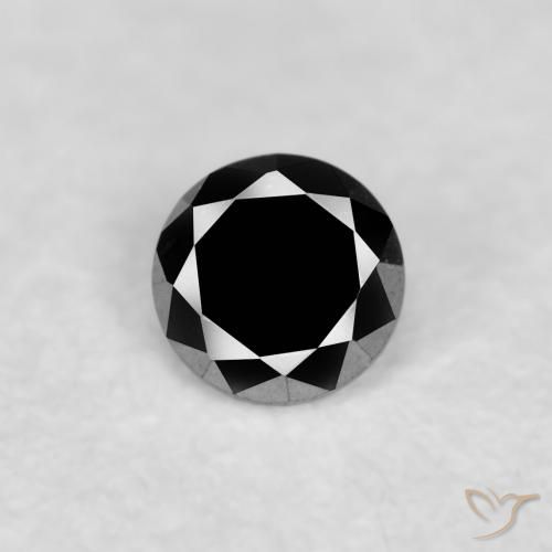 0.05ct Naturel Noire Diamant, Tour, Opaque