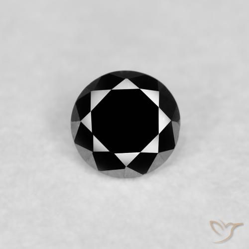 0.05ct Naturel Noire Diamant, Tour, Opaque