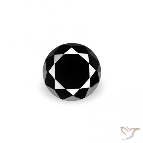 0.07ct Naturel Noire Diamant, Tour, Opaque