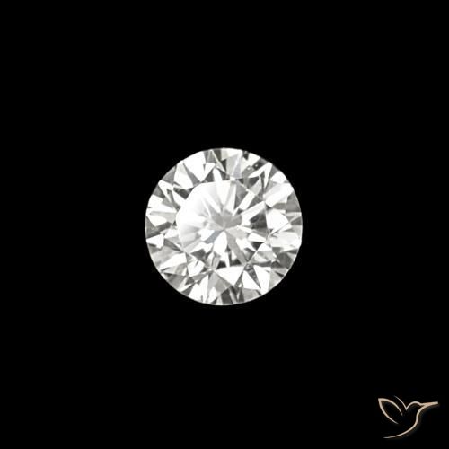 Diamant E naturelle Coupe roude, 0.03 ct, VVS