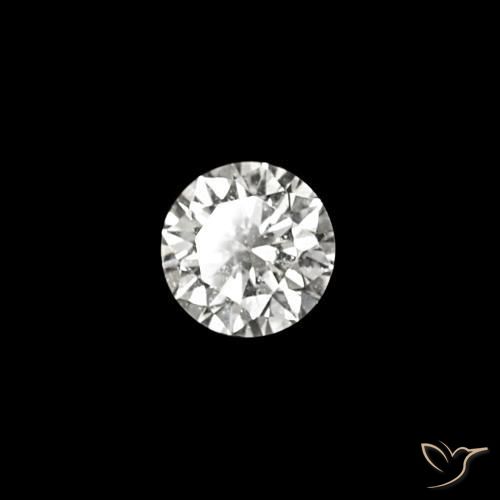 Diamant E naturelle Coupe roude, 0.03 ct, VVS
