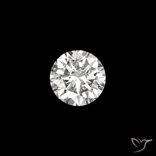 Diamant E naturelle Coupe roude, 0.03 ct, VVS
