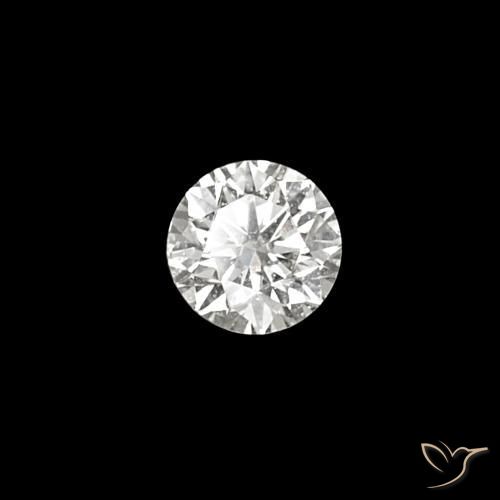 Diamant E naturelle Coupe roude, 0.03 ct, VVS