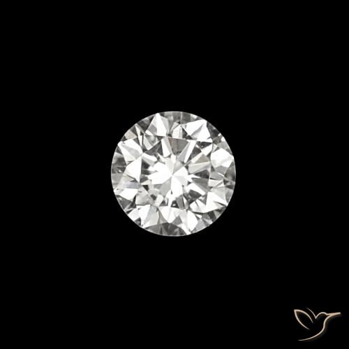 Diamant E naturelle Coupe roude, 0.03 ct, VVS