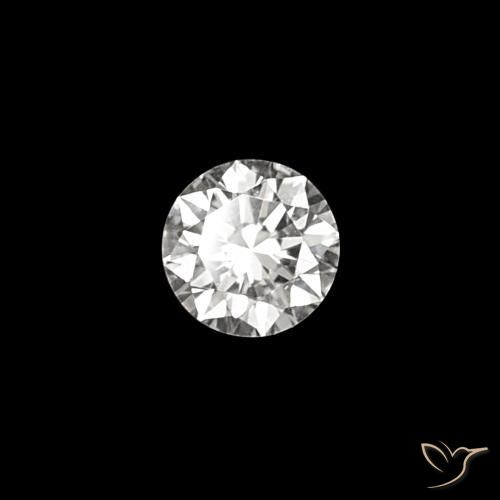 Diamant E naturelle Coupe roude, 0.03 ct, VVS