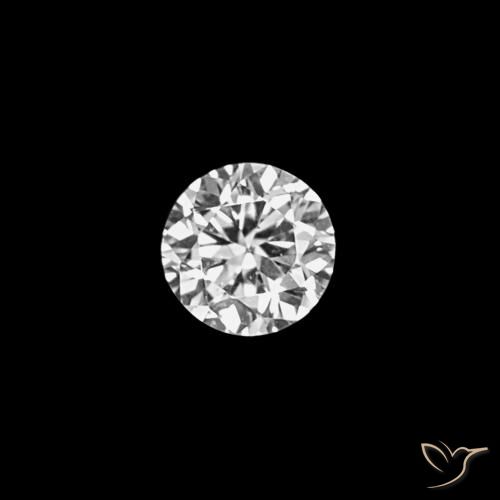Diamant D naturelle Coupe roude, 0.03 ct, VVS