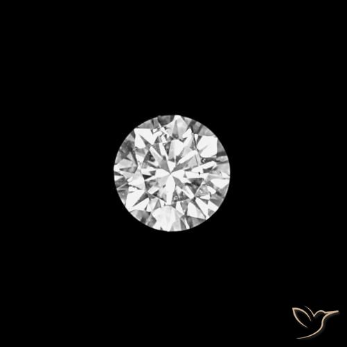 Diamant D naturelle Coupe roude, 0.03 ct, VVS