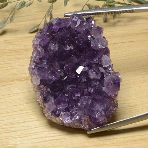 Druse d'améthyste Violet foncé naturelle Forme fantaisie, 61.70 ct, Opaque