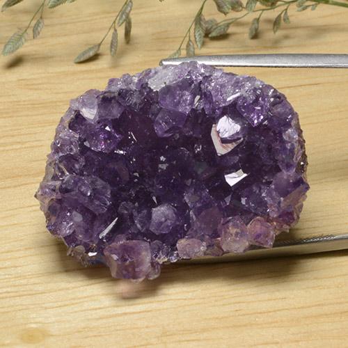 Druse d'améthyste Violet foncé naturelle Forme fantaisie, 61.70 ct, Opaque