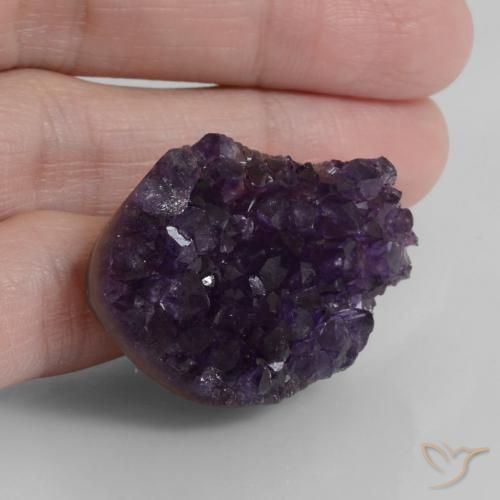Druse d'améthyste Violet moyen-foncé naturelle Forme fantaisie, 67.71 ct, Opaque