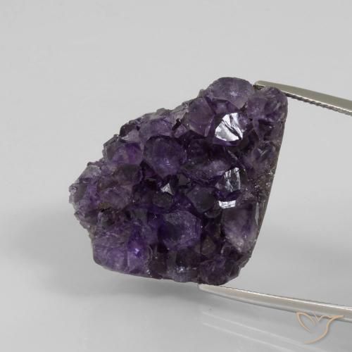 Druse d'améthyste Violet foncé naturelle Fantaisie, 52.41 ct, Opaque