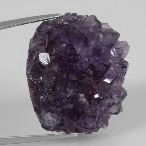 Druse d'améthyste Violet moyen-foncé naturelle Forme fantaisie, 65.12 ct, Opaque