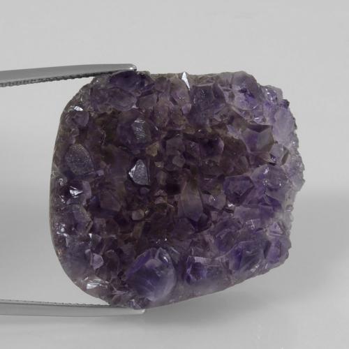 Druse d'améthyste violet naturelle forme fantaisie, 72,22 ct, opaque