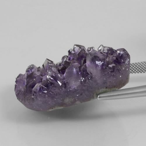 Druse d'améthyste violet naturelle forme fantaisie, 72,22 ct, opaque