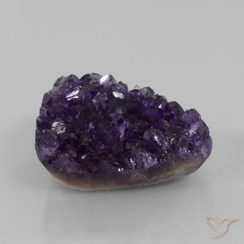 74.48ct Naturel Violet foncé Druse d'améthyste, Fantaisie, Opaque