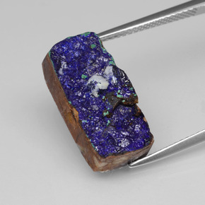 Druzy Azurite Bleu naturelle Baquette, 9.73 ct, Opaque