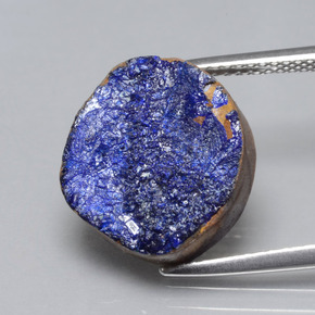 Druzy Azurite Bleu naturelle Forme fantaisie, 7.29 ct, Opaque