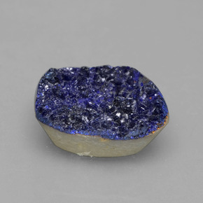 Druse d'azurite bleue naturelle forme fantaisie, 5,24 ct, opaque