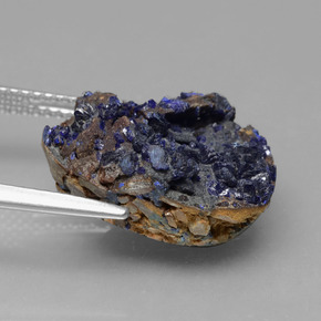Druzy Azurite Bleu naturelle Forme fantaisie, 10.15 ct, Opaque