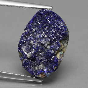 Druzy Azurite Bleu naturelle Forme fantaisie, 20.43 ct, Opaque