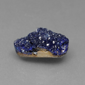 Druse d'azurite bleue naturelle forme fantaisie, 2,81 ct, opaque