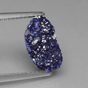 Druzy Azurite Bleu naturelle Forme fantaisie, 2.56 ct, Opaque