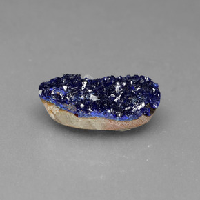 Druzy Azurite Bleu naturelle Forme fantaisie, 2.56 ct, Opaque