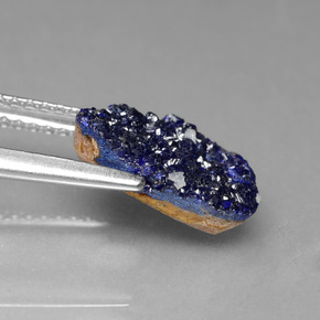 Druzy Azurite Bleu naturelle Forme fantaisie, 2.56 ct, Opaque