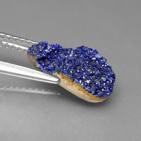 Druzy Azurite Bleu naturelle Forme fantaisie, 2.04 ct, Opaque