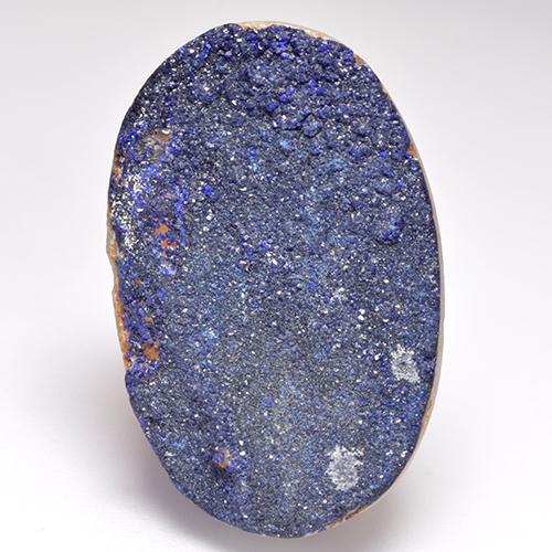 Druse d'azurite bleue naturelle forme fantaisie, 22,48 ct, opaque