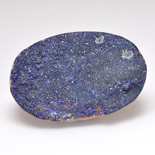 Druse d'azurite bleue naturelle forme fantaisie, 22,48 ct, opaque