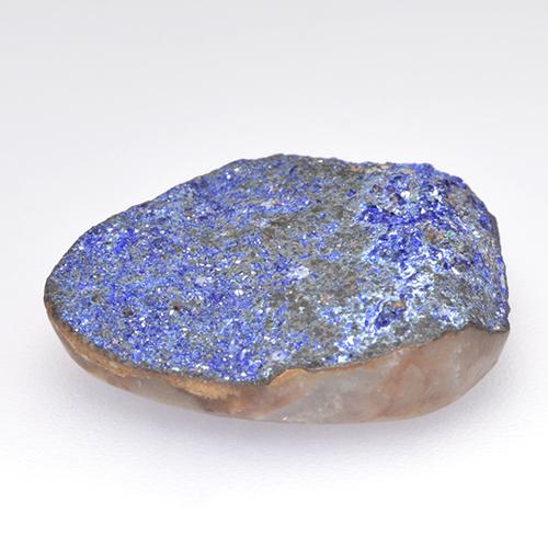 Druse d'azurite bleu naturelle forme fantaisie, 14,10 ct, opaque