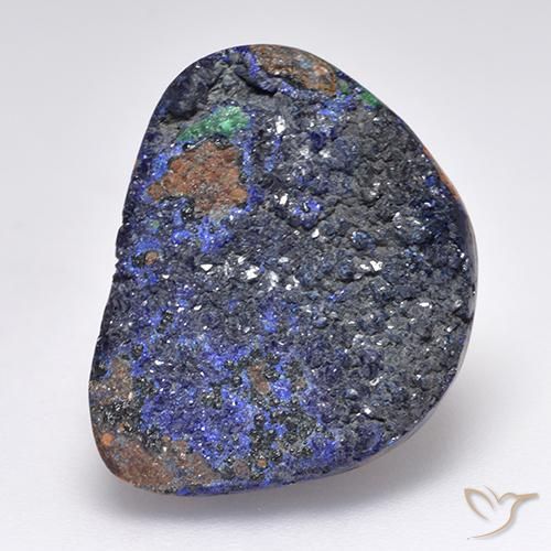 16.02ct Naturel Bleu marine profond Druzy Azurite, Fantaisie, Opaque