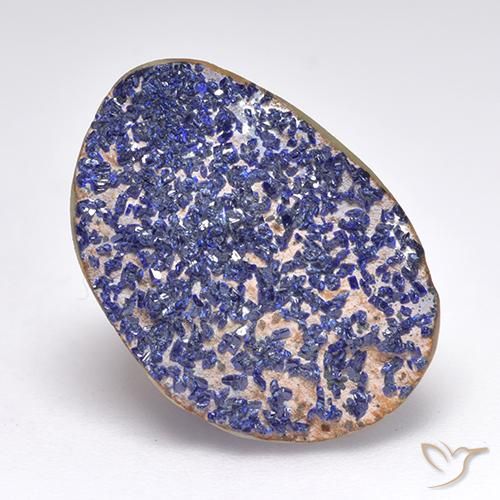 10.82ct Naturel Bleu marine profond Druzy Azurite, Fantaisie, Opaque