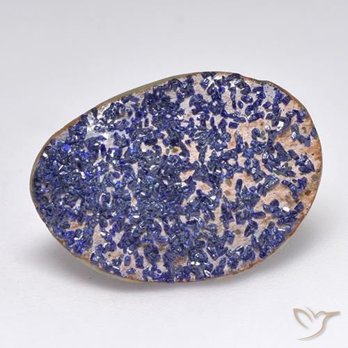 Druzy Azurite Bleu marine profond naturelle Fantaisie, 10.82 ct, Opaque