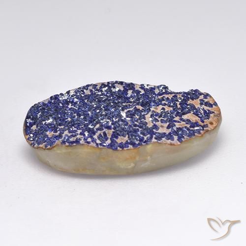 Druzy Azurite Bleu marine profond naturelle Fantaisie, 10.82 ct, Opaque