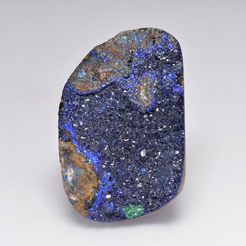 Druzy Azurite Bleu marine profond naturelle Forme fantaisie, 19.23 ct, Opaque