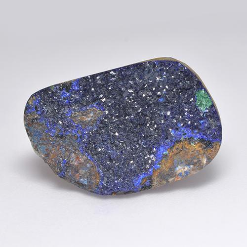 Druzy Azurite Bleu marine profond naturelle Forme fantaisie, 19.23 ct, Opaque
