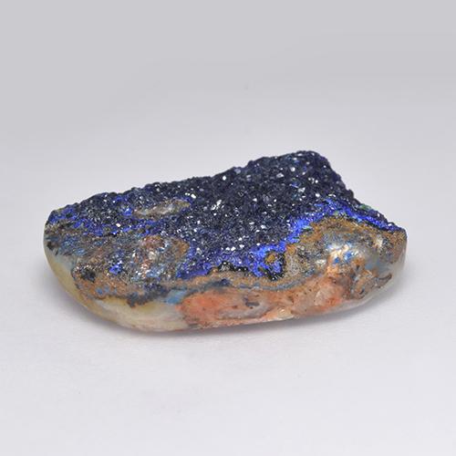 Druzy Azurite Bleu marine profond naturelle Forme fantaisie, 19.23 ct, Opaque